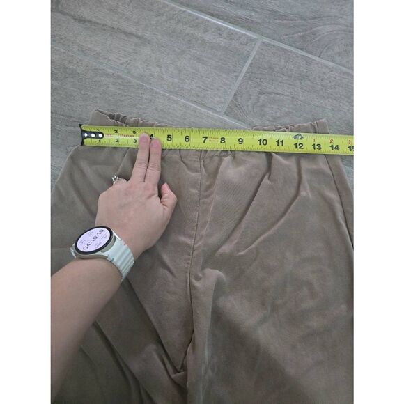 Vintage AKS Amy K Su for Nordstrom Long Sleeve Shirt Dress with Pants Set Taupe - Picture 12 of 15